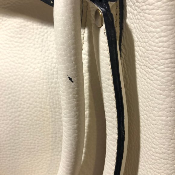 *NWD Womens J.Crew Borge Garveri White Pebbled Leather Tote Handbag - Picture 14 of 14